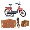 Ergonomic Bike Handle Grips Soft Leather Vintage Motorcycle Handle Grips Leather Bicycles Handlebar Cover Enduring