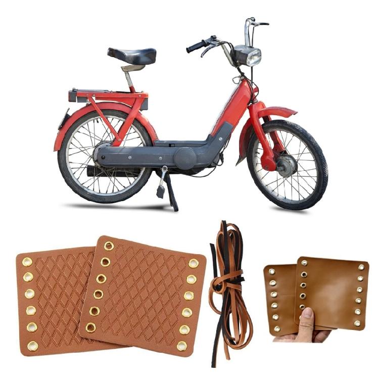 Ergonomic Bike Handle Grips Soft Leather Vintage Motorcycle Handle Grips Leather Bicycles Handlebar Cover Enduring