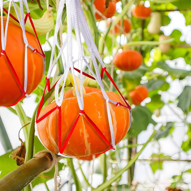 5/10/20Pcs Heavy-Duty Fruits Net Bags Large Capacity Shopping Bags For Support The Growth Of Watermelons, Pumpkins, Cantaloupes