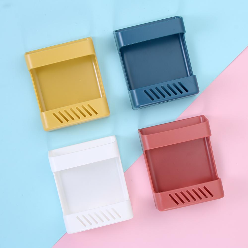 Mobile Phone Wall Mount Home Office Remote Control Holder Storage Box Stand Rack Plug Holder