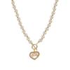 Ins Super Fairy Temperament Imitation Pearl Love Necklace Cold Wind Simple Sweet Ot Buckle Collarbone Chain Female