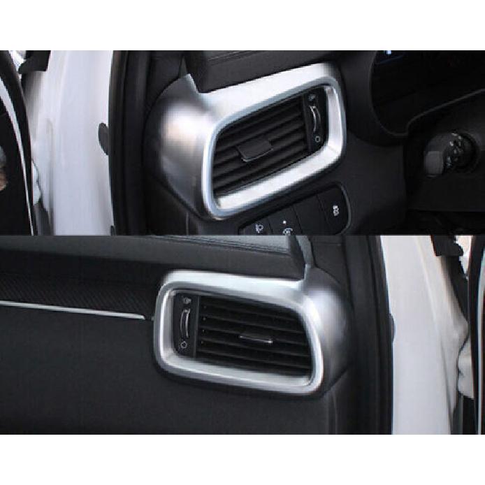 For Kia Sorento 2016- Silver Console Dashboard Side Air Vent Cover Trim 2pcs