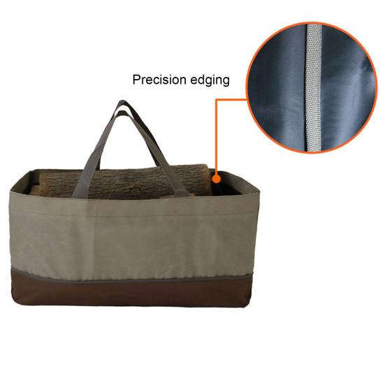 Firewood Carrier with Handles Non-slip Waterproof Foldable Patchwork Storage Oxford Cloth Large Capacity Log Tote Bag for Camping