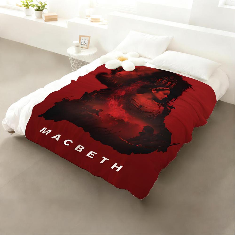 

Drama Macbeth Throw Flannel Throw Blanket: Soft Kid-Friendly Warm Anti-Static All Season Washable Couch Bed Home 75x90cm