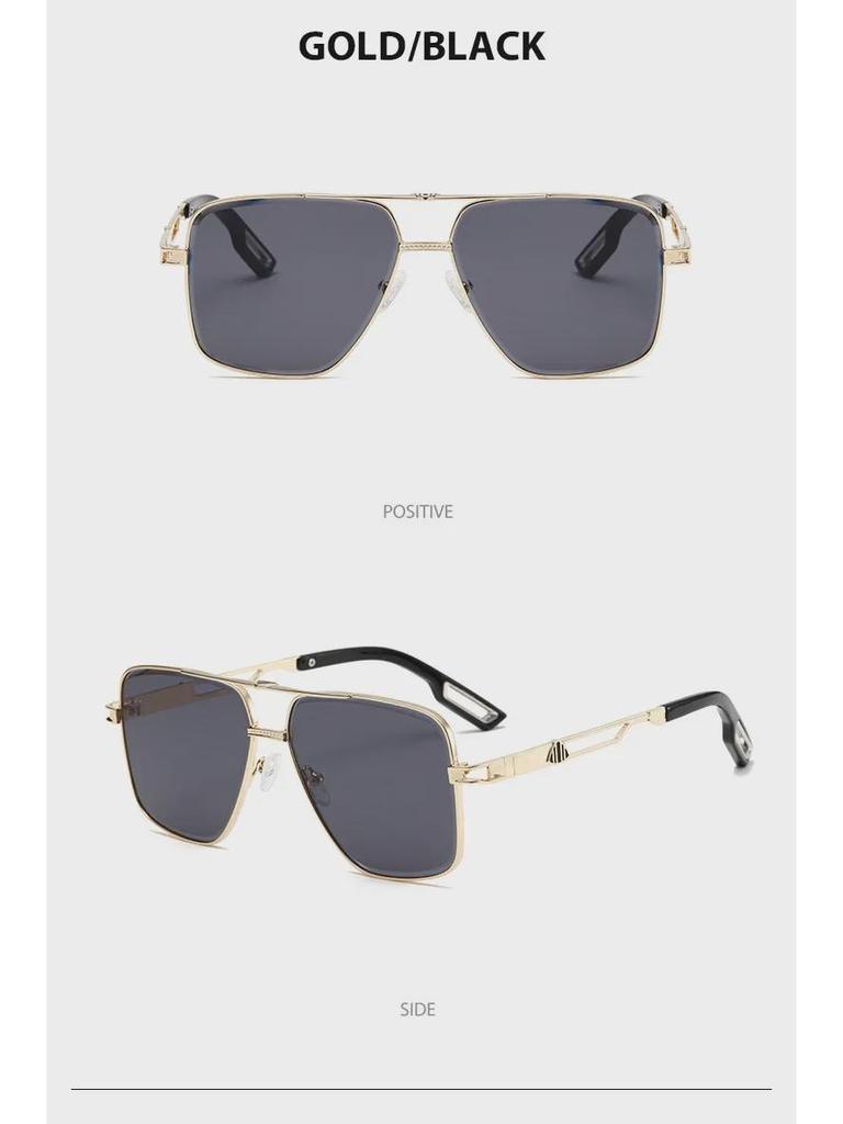 2273 Retro UV400 Double Beam Aviator Sunglasses - European & American Sports Style