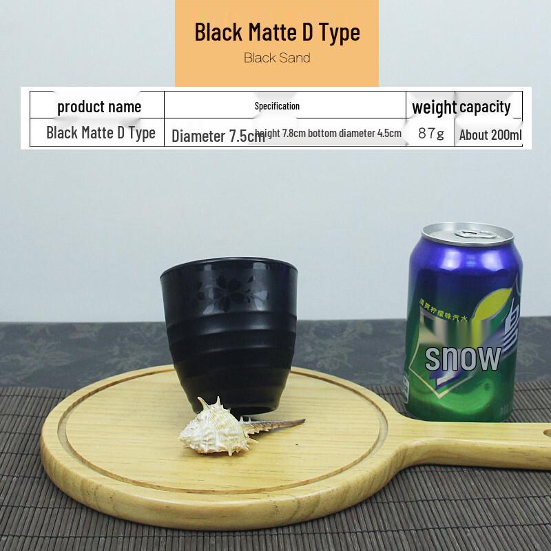 Melamine Frosted Black Drinking Cups (10-Pack)
