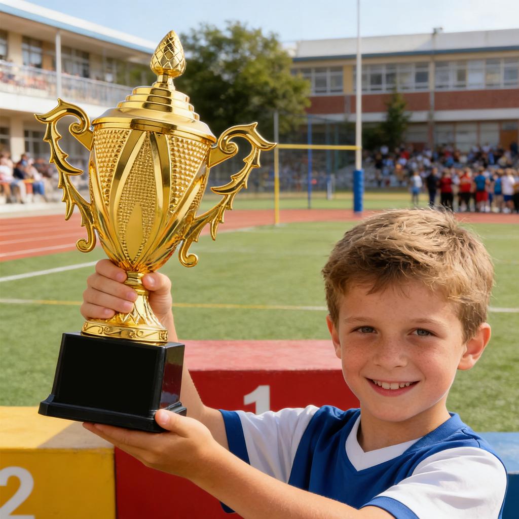 Gold Awards Trophy Multi-Purpose Plastic Model Trophy Reusable Sports Meet Medals for  Sports Meet Dancing Competition