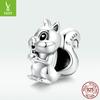 2021 Cute Squirrel Diy Bracelet Beaded, Cute Animal S925 Sterling Silver Bead String Ornament Bsc338