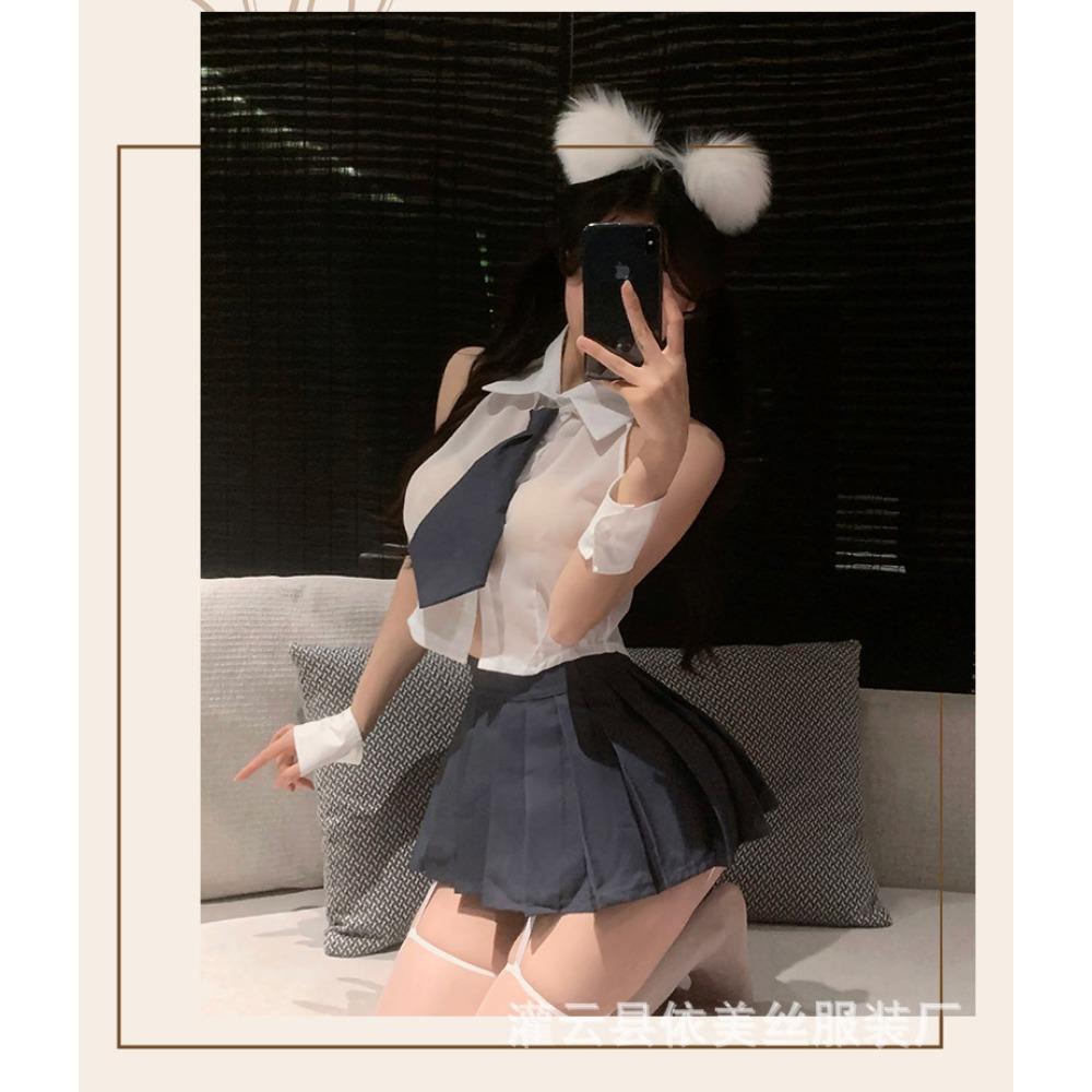Man Desire Erotic Underwear Pure Desire Wind Sexy Student Clothing Jk Passion Clothes Women's No-take Uniform Temptation Suit 9215