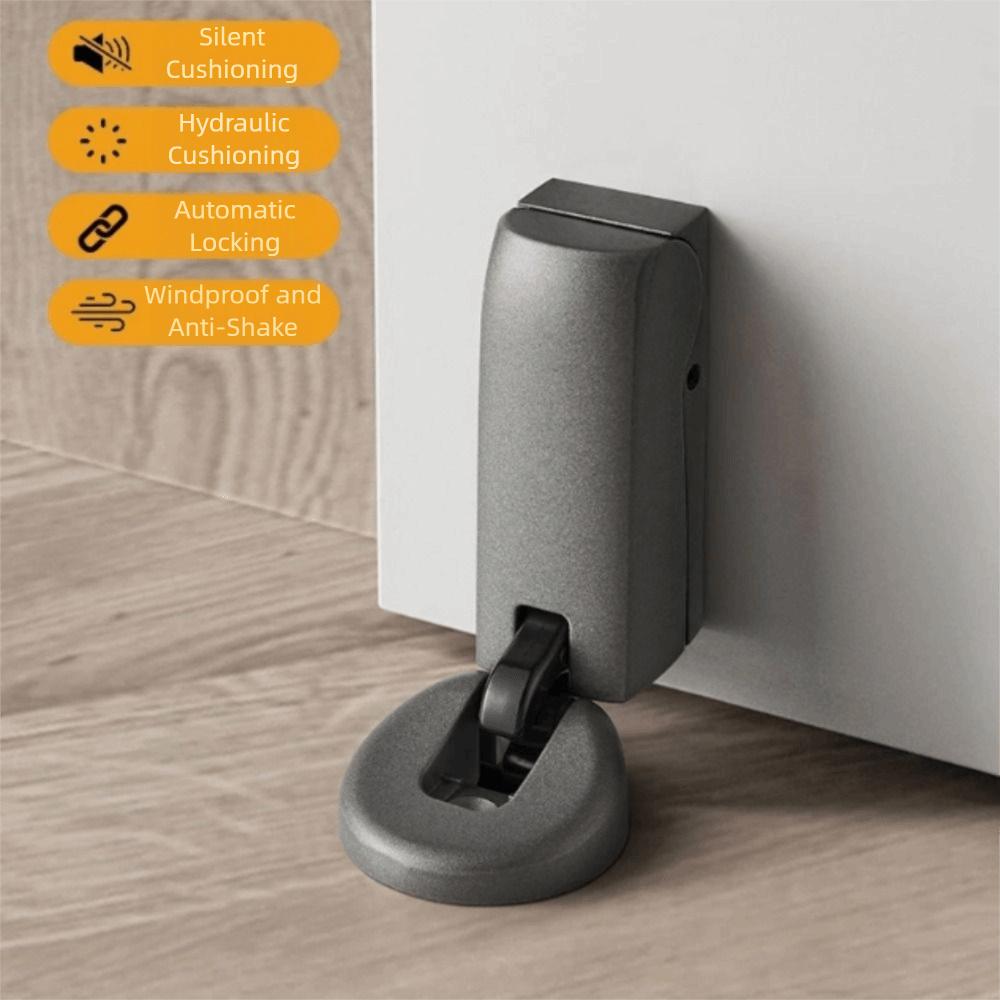 Child-Safe Hydraulic Door Stopper Space Saving Wall Mount Stopper  Home Door