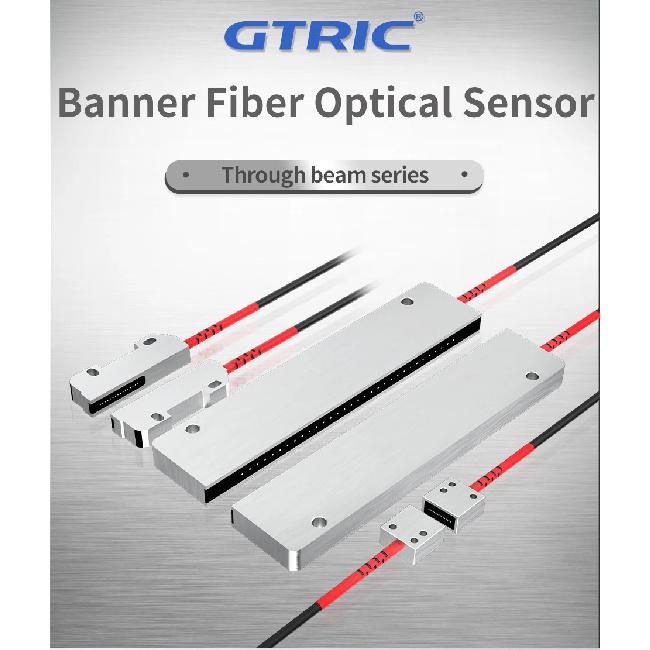 GTRIC Banner Array Fiber Optic Sensor Through-beam Probe Amplifier 12-24V DC Matrix Optical Photoelectric Switch Sensor