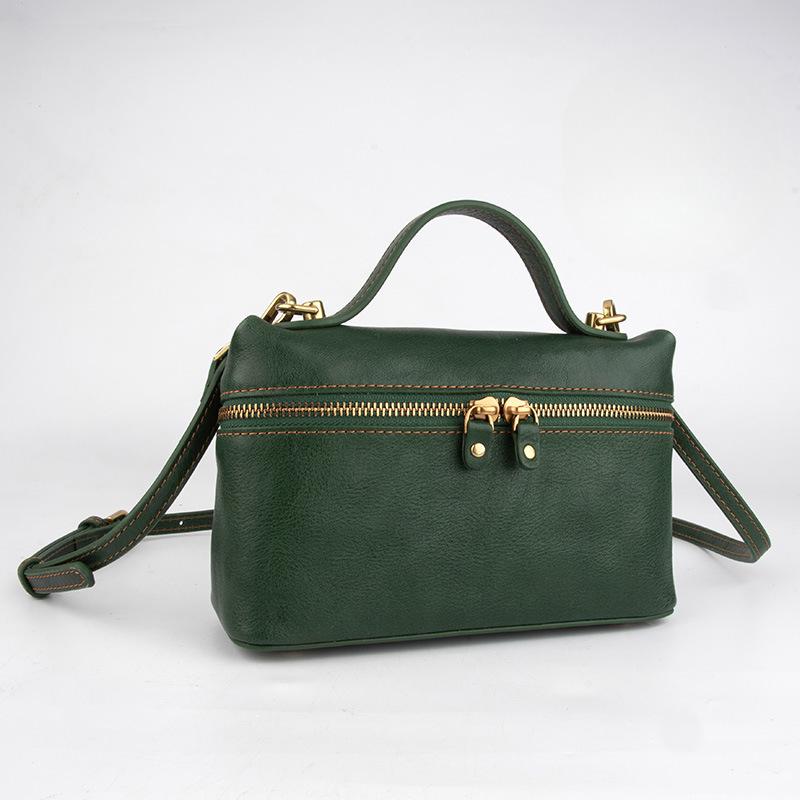 Retro Nischen-Ledertasche für Damen, Modische und Vielseitige Handtasche, Hochwertige Crossbody-Tasche aus Oberleder für Damen