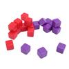 20PCS 16mm Blank Dice Set Plastic Multicolor DIY Cubes Six Sided Dices with Storage Bag for Board Ga