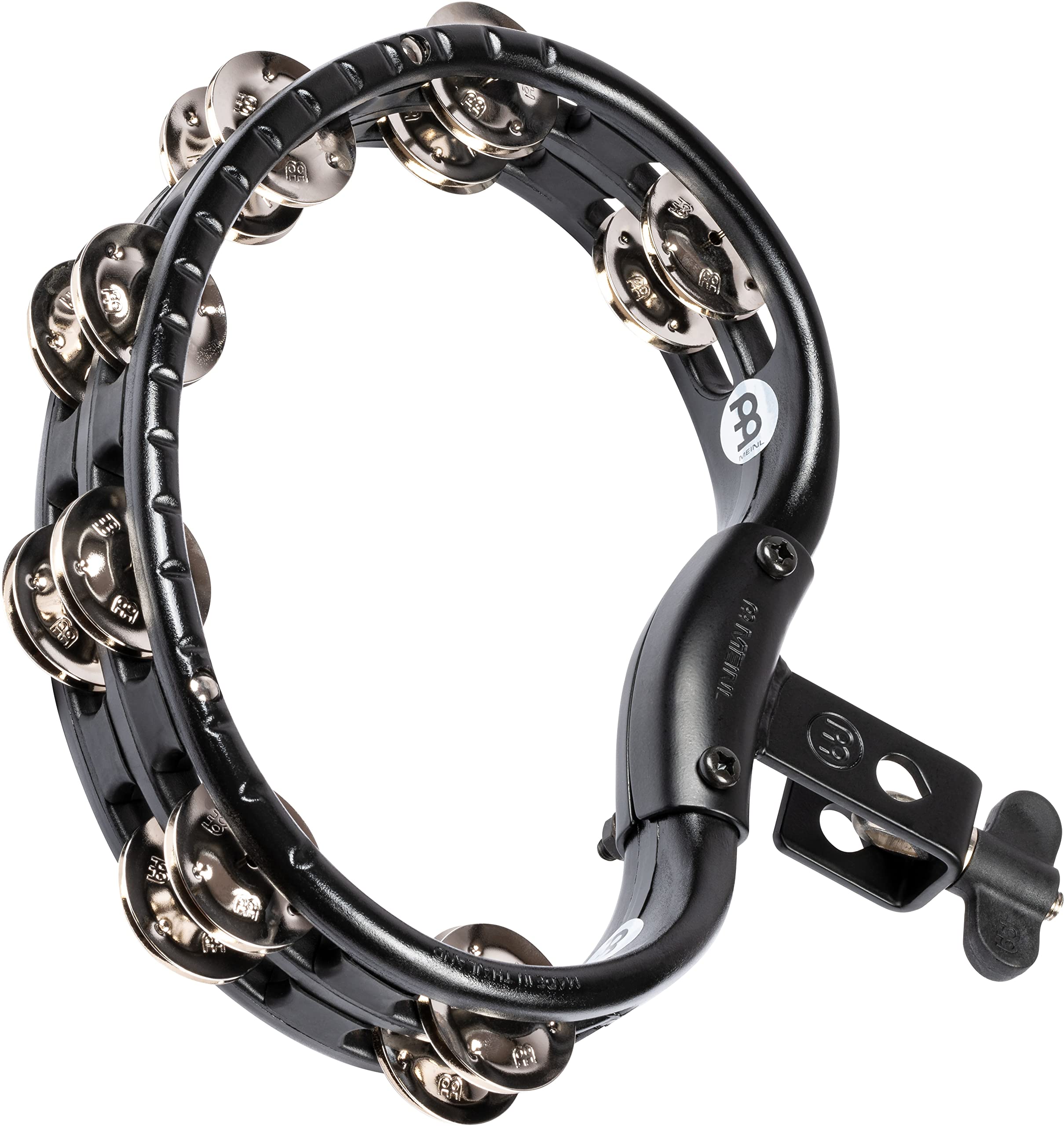 

MEINL Percussion Traditional ABS Tambourine Steel Jingles Black TMT2BK []