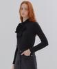 ANOETIC Ribbon Scarf Turtleneck Top_Black