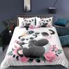Cartoon Panda Bedding Set 3D Beautiful Animals Duvet Cover Home Textile Soft Bedding Set Single Queen King Size for Kin