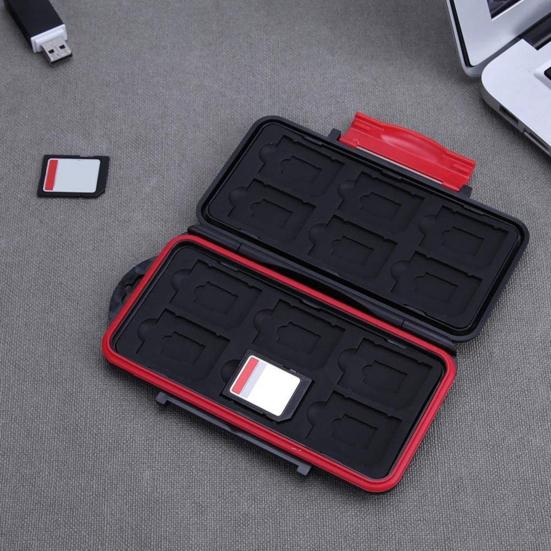 Memory Card Case Portable Large Capacity Waterproof Anti-Shock Camera Memory Card Holder Organizer Carrying Storage Box