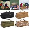 Large Capacity Tactical Camping Storage Bag with Handle Camping Cookware Organizer Double Zippers for Camping Hiking Travel