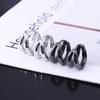 Round Circle Double Circle Silver Color Punk Jewelry Men Hoop Earrings Stud Earrings Ear Studs