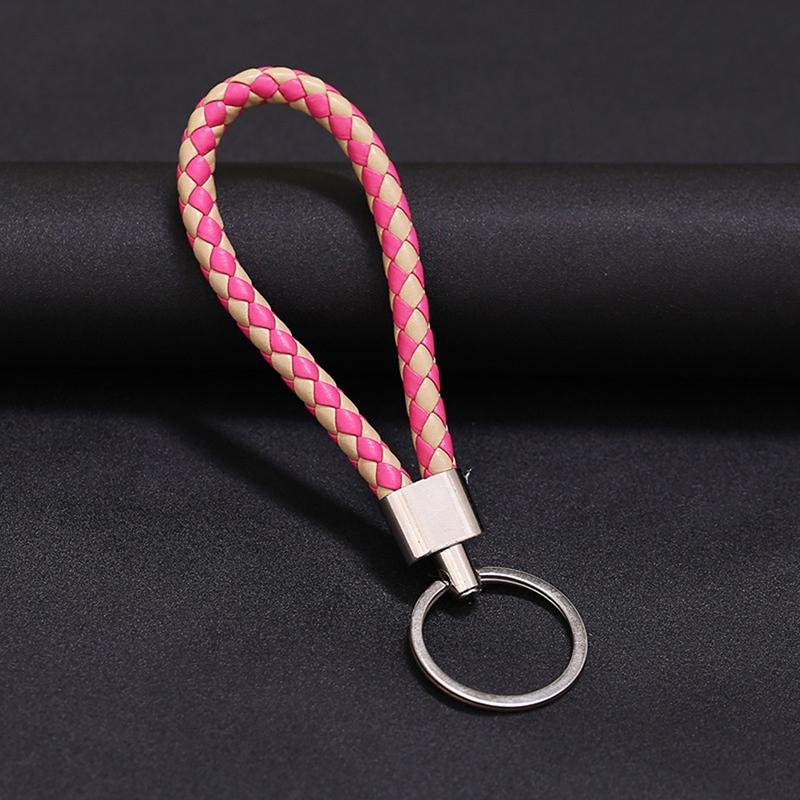 Handmade Leather Rope Keychain Car Key Chain Bag Pendant Accessories