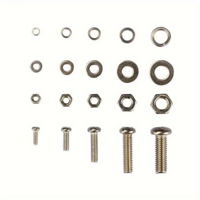 Stainless Steel Hex Nut and Bolt Set - 320pcs, Durable M2 M2.5 M3 M4 M5 Metric Size, Universal Hardware Kit for DIY Projects and Repairs