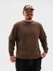 Ipiti Studded Logo Layered Long Sleeve (Brown)