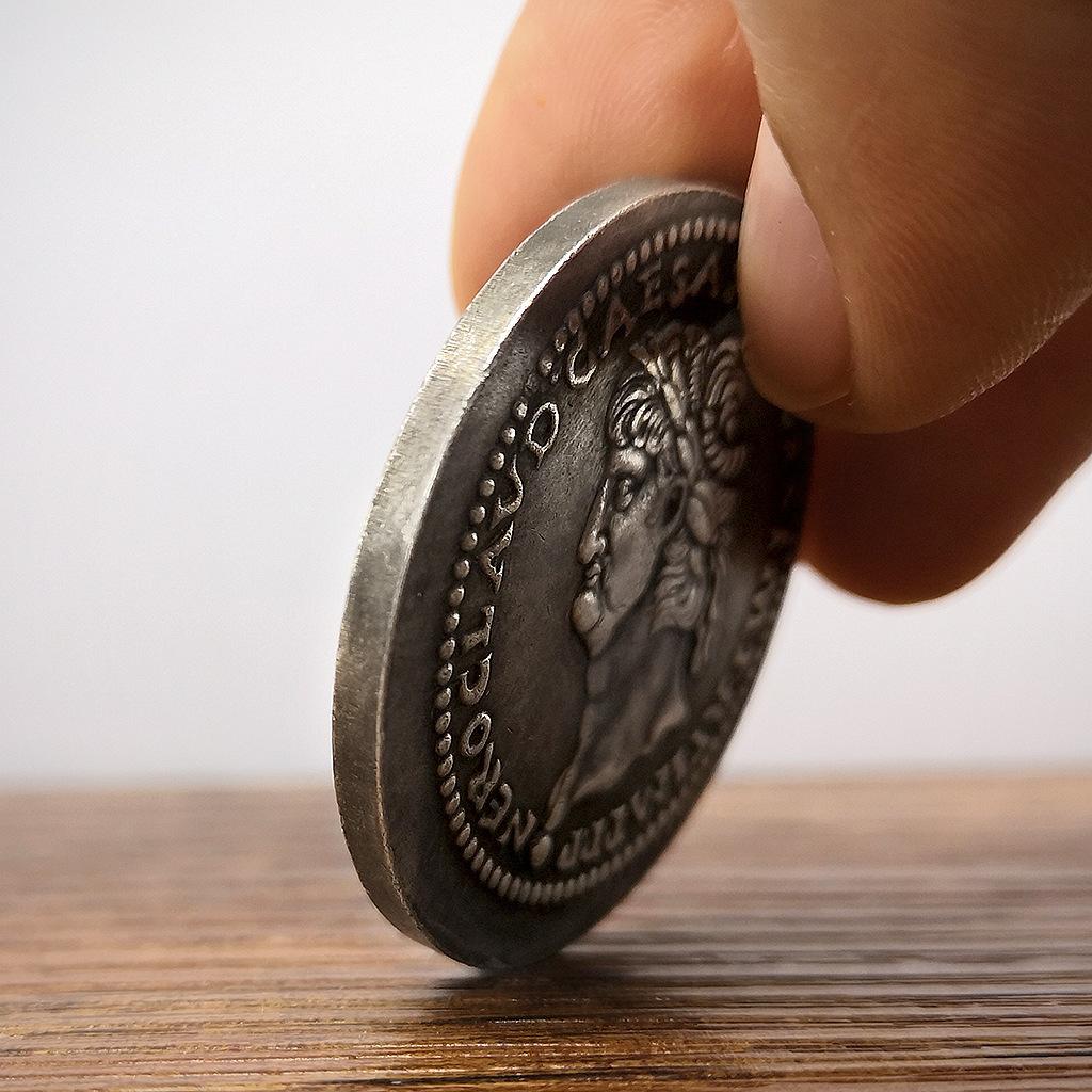 Ancient Roman Kings, Silver Coins, Silver Dollars, NERO CLAVDIVS Coins of Roman Kings, Antique Coins, Collectible Craftsmanship
