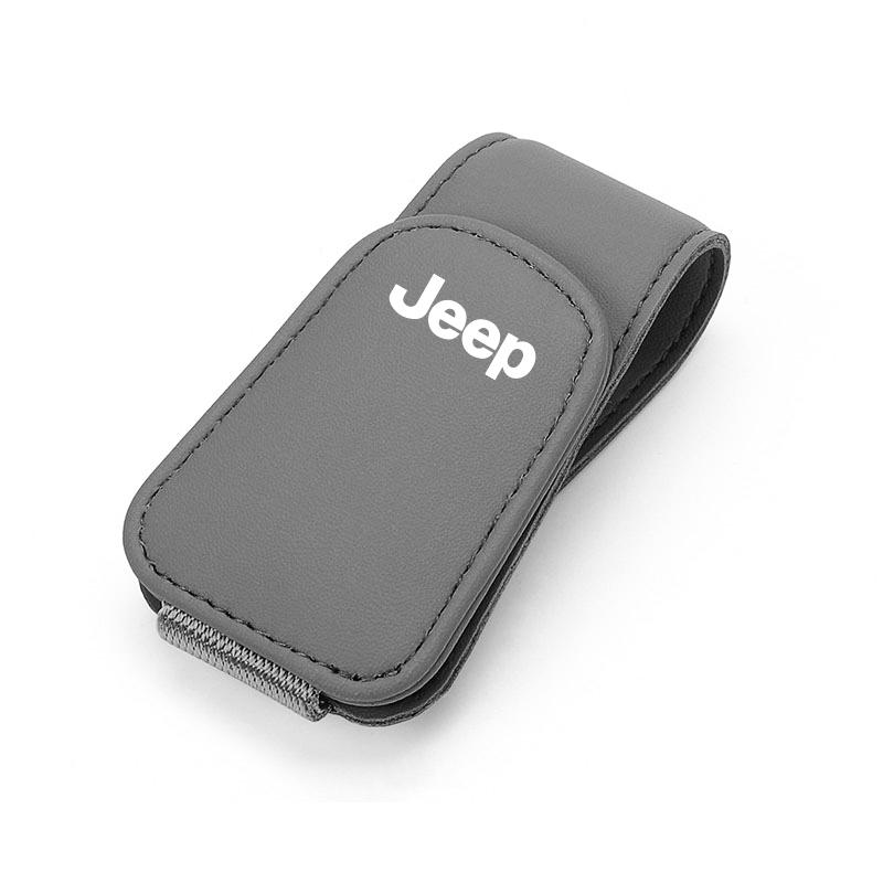Car Glasses Sun Visor Box Auto Sunglasses Clip Card Accessories For Jeep Grand Cherokee Wrangler JK Gladiator Compass Renegade P