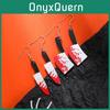 Dark And Edgy Acrylic Earrings With Halloween Theme