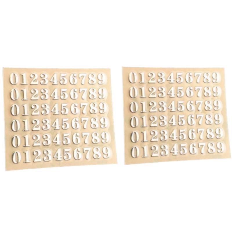 2pcs 3mm Glitter Alloy Alphabet Letters Numbers Stickers Gold Silver Epoxy Resin Filler For DIY Silicone Molds Craft Accessories