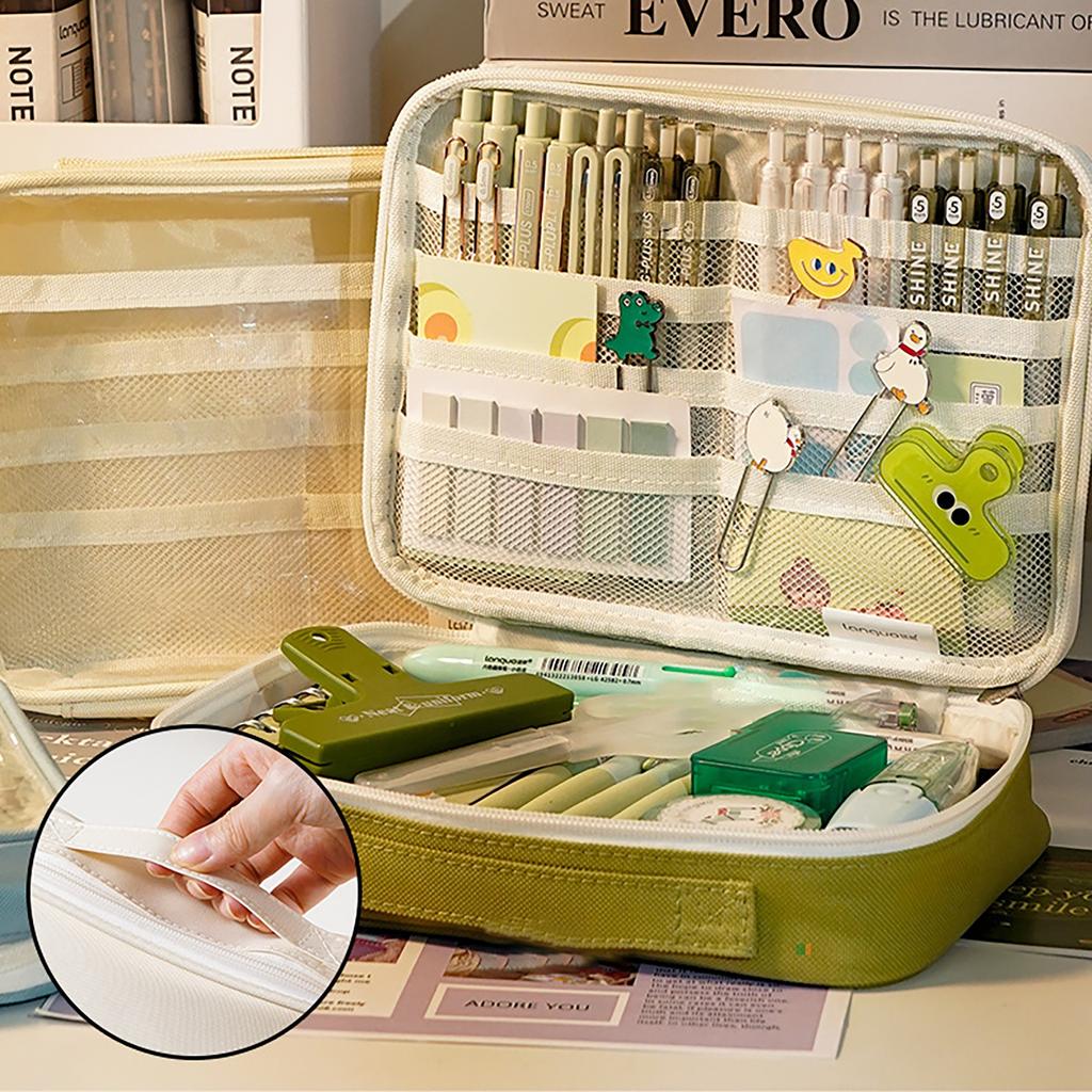 1 szt. Piórnik o dużej pojemności, przenośny piórnik, sklasyfikowane artykuły papiernicze torba do przechowywania ołówków, przenośny organizer do piórników