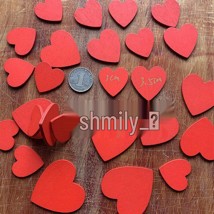 

Свадебная книга пожеланий в форме сердца с цветными деревянными кубиками для раннего развития и распознавания цифр 3cm Red Heart 10 pcs