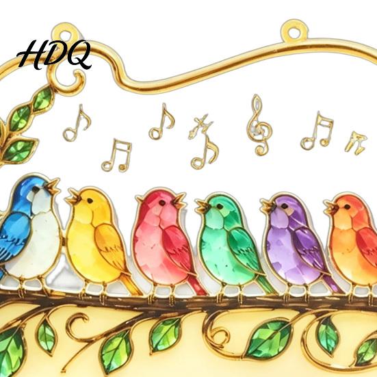 Indoor Window Ornaments Acrylic Songbird Hanging Pendant Inspirational Bird & Floral Sun Colorful Suncatcher Catcher Religious Bible Verse