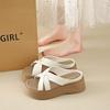 Thick-bottomed cool slippers for women's summer wear, new cross-strapped flat-bottomed high-end skirt one-word slippers
