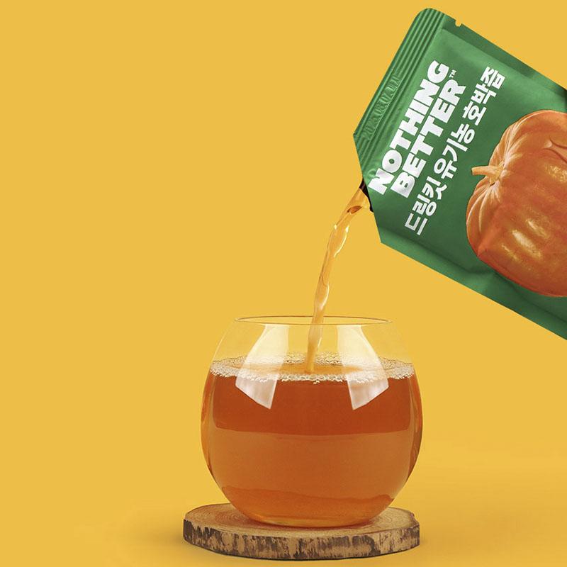 Drink It Organic Pumpkin Juice – Korean 100% Pumpkin Extract Sticks 24 Packs (1 or 2 Boxes)