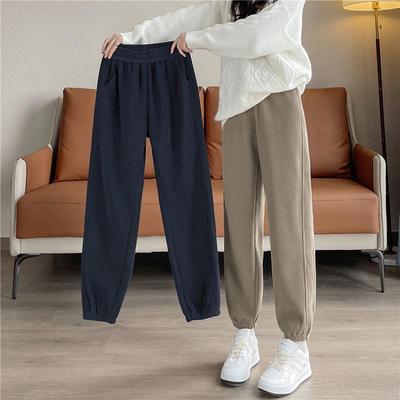 Women's Chenille Corduroy Fleece-Lined Sweatpants for Autumn/Winter