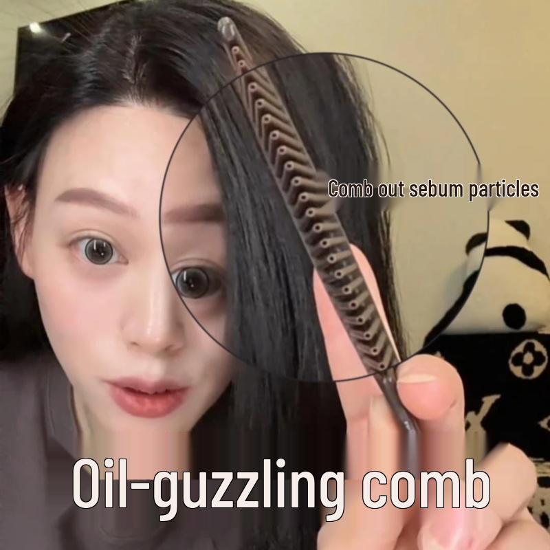 Oil-Removing No-Rinse Scalp Energy Comb - Women's Hollow Massage & Cleaning Hair Comb