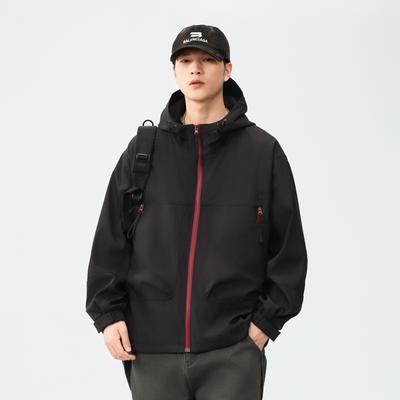 High-End American Outdoor Hooded Jacket Men'S Loose Casual Windproof Mountaineering Jacket Men