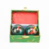 Cloisonné Handcrafted Fitness Ball with Bell and Blue Enamel for Seniors