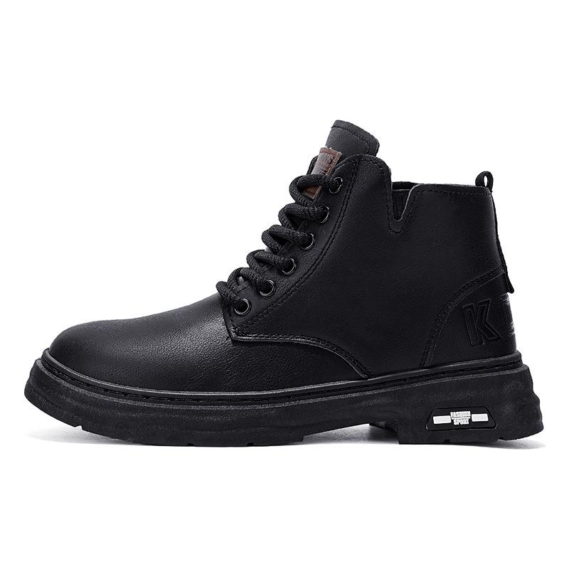 Martin boots men's high-top autumn and winter outdoor non-slip and wear-resistant thick-soled trendy boots tooling versatile British men's shoes