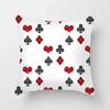Luxury Home Decoration Pillowcase Props Hearts Square Black Heart Poker Pattern Office Sofa Car Cushion Cover