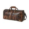 Leather Duffle Bag: Men's Travel Weekender with Shoe Compartment