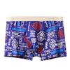 Men's Retro Printed Mid-Waist Breathable Boxer Briefs