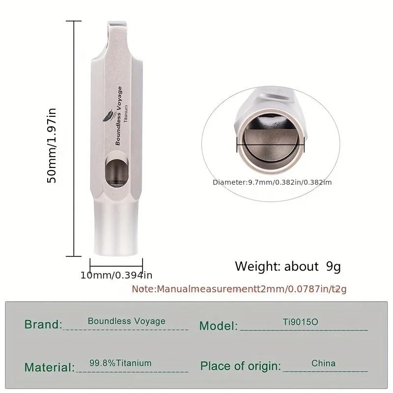 1pc Pure Titanium Outdoor Survival Whistle - Loud and Clear, Boundless Voyage Camping Rescue Whistle with Lanyard