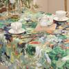 Bedruckte Tischdecke im Vintage-Stil – rechteckig, Ölgemälde-Design für Ess- und Couchtische, handgefertigtes Polyester