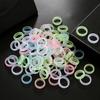 10 Pcs Fashion Resin Luminous Ring Rings Minimalist Aesthetic Finger Rings Simple Candy Color Stackable Ring Jewelry