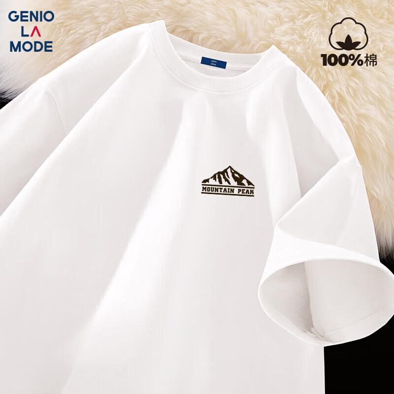 GENIOLA MODE Men s Printed Short Sleeve T-Shirt L