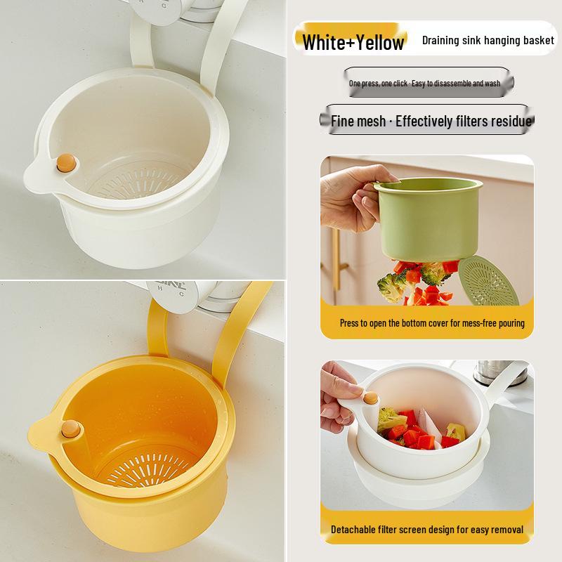 Hanging Kitchen Sink Drain Basket for Food Residue & Fruit Washing