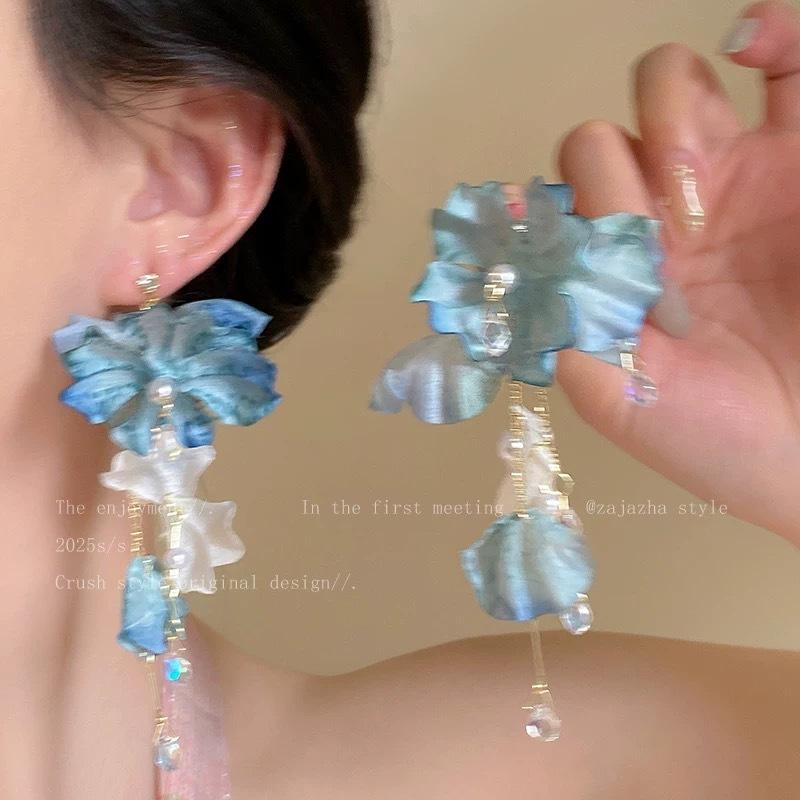 Color Dopamine Earrings, Sweet Super Fairy Temperament, Simple Personality and High Value Niche Earrings