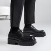 Men's Shoes Autumn Breathable 2025 New Trend Platform Casual Shoes Genuine Leather British Business Men's Square Head Leather Shoes